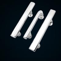 Stainless Steel Chrome Shower Door Handles F Type Handle For Shower Enclosures 220mm Bathroom Glass Door Toilet Sliding Door Door Hardware Locks