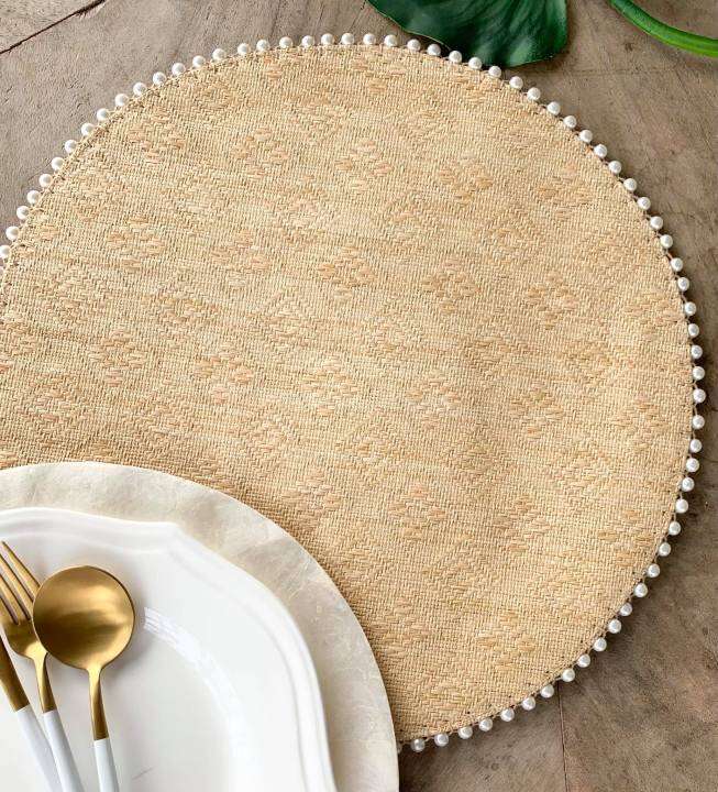 Selda set of round placemat (15 inches diameter) Locally made product