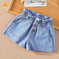 Dreamer Annn Store Girls Denim Shorts KIDS All-Match Shorts Children S Trendy Bottoms