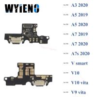 Wyieno สําหรับ ZTE Blade A5 A3 A7 A7s V Smart 2020 2019 V9 V10 Vita USB Dock พอร์ตชาร์จ Flex Cable ไมโครโฟน MIC Board