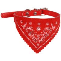 Adjustable Pet Bandana Scarf Collar Small Size Red