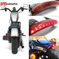 Redcolourful รถจักรยานยนต์ไฟท้ายแอลอีดี Mudguard เบรคแสงสำหรับ Harley-Davidson Sportster 883 X โคมไฟสี: สีแดง