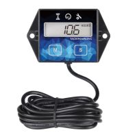 Small Digital Engine Tachometer Hour Meter Gauge Track Oil Change Inductive Hour Meter for Boat Lawn Mower Motorcycle Outboard