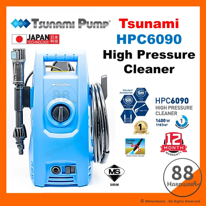 Tsunami 1400w hpc6090 water jet / water jet pump high pressure