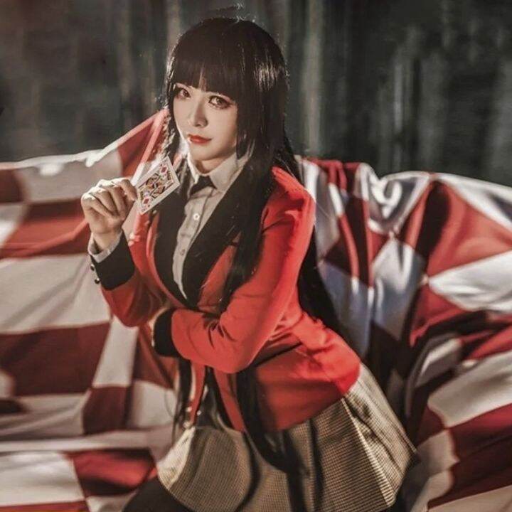 Anime Kakegurui Yumeko Jabami Costumes 6pcs/set 