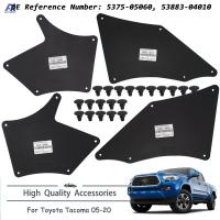 Fender Liners Splash Shield for Toyota Tacoma 2005-2020 Apron Seal Mud Flaps Mudflaps Mudguards Guards Skirt WClips Retainer