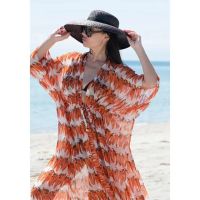 FN946N Beach Dresses Sunscreen Bohemian Kaftans For Women New Loose Bikini Cover Ups Maxi Robe Elegant Bathing Suits Over