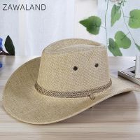 【CW】 Zawaland Men  39;s Hat Outdoor Cap Beach Crimping Sunshade Chapeau Cowboy Adult Caps