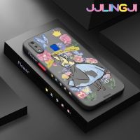 Jjlingji เคสสำหรับ VIVO Y91เคส Y95 Y91i ลายการ์ตูนเด็กผู้หญิงดอกไม้บางดีไซน์ใหม่ขอบสี่เหลี่ยมด้านข้างมีน้ำค้างแข็งโปร่งใสกันกระแทกเคสมือถือแข็งปลอกซิลิโคนคลุมทั้งหมดเคสป้องกันกล้อง Softcase