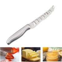 Cheese Knife Stainless Steel Cheese Knife With Fork Tip Serrated Cheese Butter Slicer Cutter Pizza Tools Kitchen Accessories