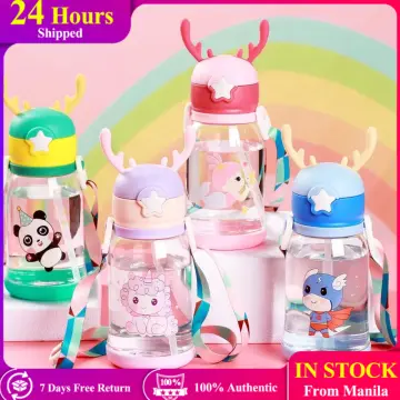 200ml Cute Rabbit Straw Sippy Cup with Handles for Baby, Kids Cartoon  Learner Cup Toddler Cup