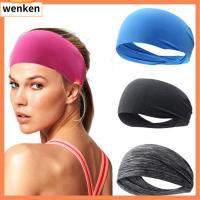 WENKEN คุณภาพสูง ผู้ชายผู้หญิง เกี่ยวกับกีฬา ที่คาดผมสำหรับวิ่ง กีฬา Sweatband ที่คาดผมโยคะ ผ้าพันแผลฟิตเนส