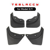 สำหรับ Tesla รุ่น Y 3รถล้อ Mud Flaps Splash Guards MudFlaps ด้านหน้าด้านหลัง Fender ใหม่อัพเกรด TPE Mudguards Protector