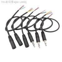 【CW】☍▲  3.5mm 1/8 Mono/Stereo Male Plug Female Jack 2/3/4 Pole Pin AUX Extension Wire Audio Headphone Repair Cable 30CM