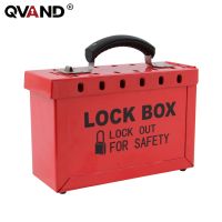 ✙♟ﺴ QVAND Red Group Loto 13 Locks Safety Steel Lockout Tagout Box for master Padlock