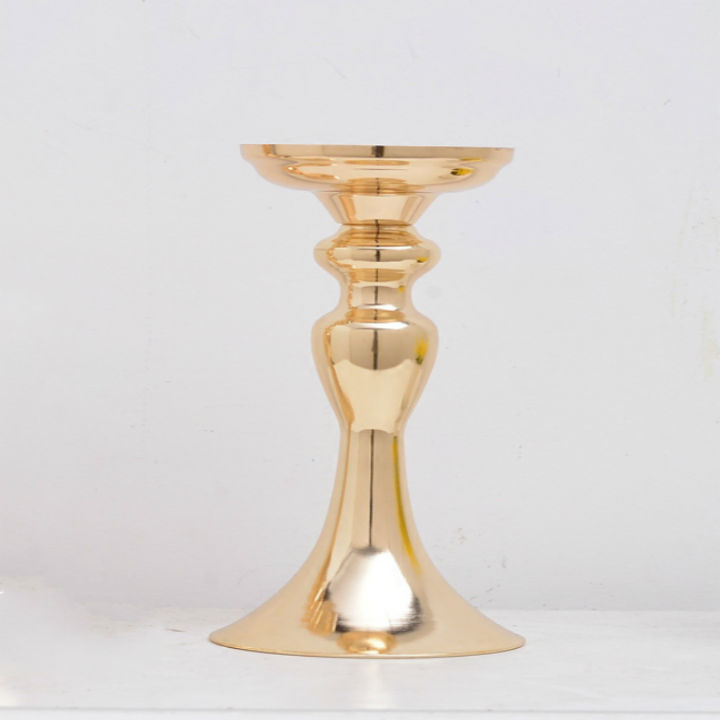 goldsilver-metal-candle-holder-21cm8-stand-flowers-vase-candlestick-as-road-lead-candelabra-centre-pieces-wedding-decoration