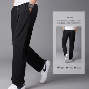 Summer Yellow Sweatpants Male Casual Solid Loose Pants Elastic Waist Pocket  Splice Pant Trousers