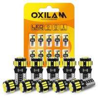 【CW】OXILAM 10Pcs T10 W5W LED Canbus Error Free T10 12V 5W 194 168 LED 6500K Car Interior Light Clearance Lamp Parking Bulb 4014 SMD