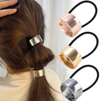 Elastic Hair Rope Hair Clips Metal Hair Clips Ponytail Hair Ties Metal Circle Hair Clips Gold Cuff Hairband