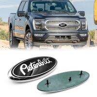 2ชิ้นสัญลักษณ์รูปไข่สีแดงขนาด9นิ้วเหมาะสำหรับ F-150 2004-2014กระจังหน้าฝากระโปรงหลังตรารถยนต์4L34-15402A-CA