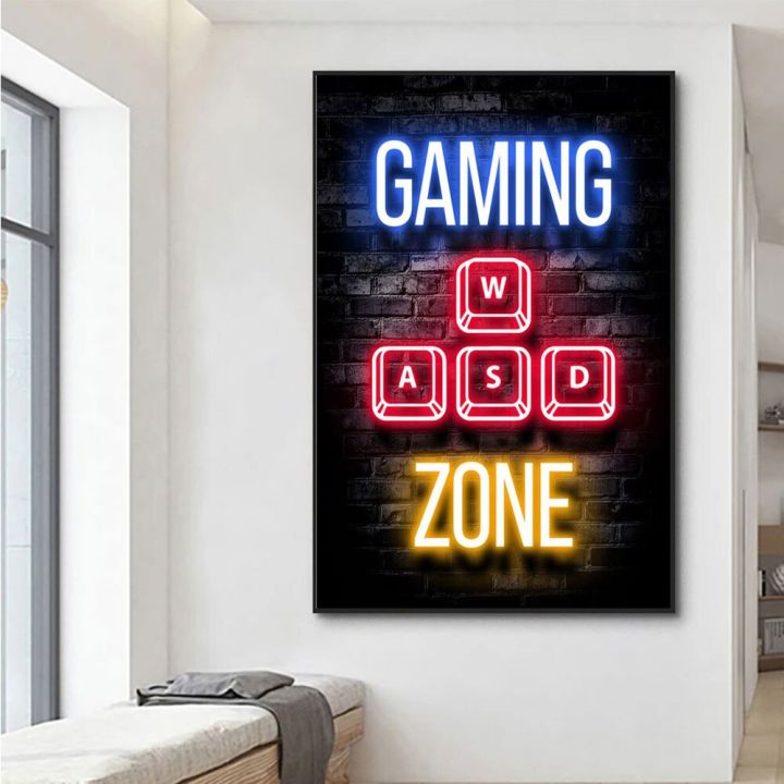 Gaming Zone Poster, Kids wall art