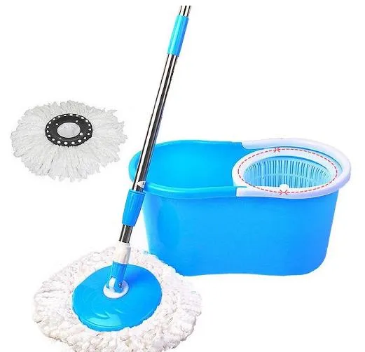 ZXT Microfiber Magic Mop With Bucket And 2 Mop Heads Rotating Spinning ...