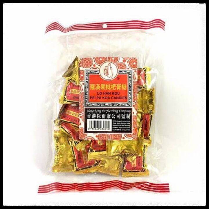 Sore Throat Cough Relief Hong Kong Lo Han Kou Pei Pa Koa Candy 120g ...