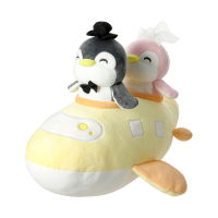 MINISO ตุ๊กตาเพนกวิน ตุ๊กตาเพนกวินนั่งเครื่องบิน Travel Series Penguin Airplane Plush Toy