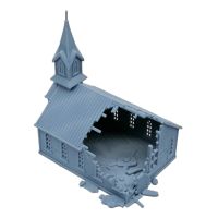 Outland Models Military Scenery Structure Destroyed Church 1:144