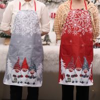 Christmas Apron Linen Santa for Baking Apron Women Kitchen Cooking Accessories Apron Cafe