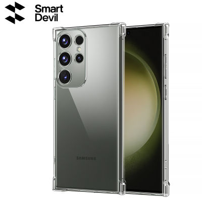 SmartDevil เคสโทรศัพท์โปร่งใส เคส Samsung Galaxy S23 Ultra Case Samsung S23+ Samsung S21 Ultra Samsung S10 Plus พิเศษบวกป้องกันการเลนส์ลายนิ้วมือรวมทุกอย่างเคสโทรศั