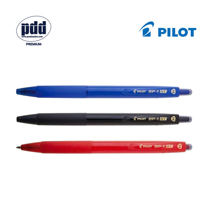 1-กล่อง-pilot-ปากกาลูกลื่น-pilot-bp-1rt-0-7-1-0-มม-knock-type-สีน้ำเงิน-pilot-bp-1rt-0-7-1-0-mm-ballpoint-pen-blue-ink-12-pcs