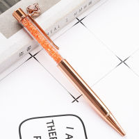 [In stock] ปากกาลูกลื่นโลหะสร้างสรรค์เครื่องเขียนสำนักงานนักเรียนปากกาคริสตัลสี่ใบโคลเวอร์การพิมพ์ปากกาโฆษณา logo