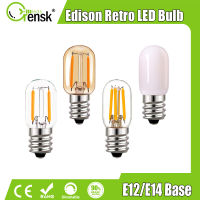 E14 E12 T20ไฟ Led ขนาดเล็ก1W 2W Candelabra Edison หลอดโบราณย้อนยุคเส้นใยขาวอบอุ่นโคมไฟประดับตอนกลางคืน220V หรี่แสงได้สำหรับบ้าน