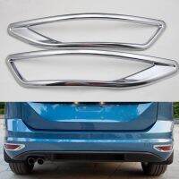 【⊕Good quality⊕】 XWKMK SHOP Yaquicka Volkswagen Touran ไฟท้ายรถหลอดไฟไฟตัดหมอกสติ๊กเกอร์ตกแต่งรถ2ชิ้นสติกเกอร์โครเมี่ยม Abs