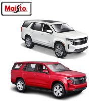 Maisto 1:26 2021 Chevrolet Tahoe รถโลหะผสมจำลองศิลปะทำมือโมเดลตกแต่งเครื่องมือของเล่นแบบชุดสะสมของขวัญวันเกิด