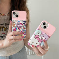 ลายเป็ดลูกแมวการ์ตูนน่ารักแฟชั่น KT สำหรับ IPhone 14 13 12 11 Pro Max สำหรับเคสโทรศัพท์คลิปหิ้วที่สร้างสรรค์