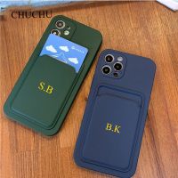 {Haojia เคสโทรศัพท์} เคสโทรศัพท์ปรับแต่งแบบส่วนตัวสำหรับ iPhone 11 12 13 14 Pro Max XR X Xs 7 8 Plus SE SE เคสด้านหลังที่ใส่บัตรกระเป๋าเงินซิลิโคนนิ่ม