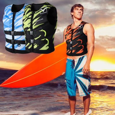 New Neoprene Adult Life Jacket Fashion Printed Swimming Vest Water Sports Snorkeling Surf Sailing Fishing Kayak Life Jacket 2022  Life Jackets