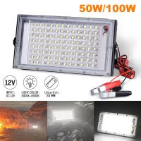 ไฟ LED 50/100W,IP65 Led สีขาวกันน้ำ DC 12V /RGB ไฟสาดแสง AC ไฟถนนไฟฉุกเฉินกลางแจ้ง