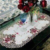 GORGEOUS Tablecloth Satin Fabric Lace Small Table Cover Table Runners 40x85cm Doily