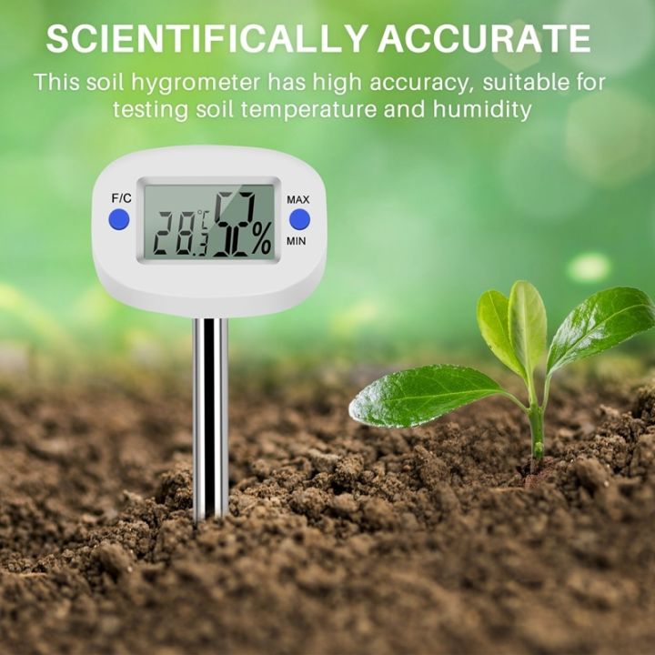 เครื่องวัดความชื้นและอุณหภูมิเครื่องวัดความชื้น-ta290ไฮโกรมิเตอร์ดินดิจิทัลพร้อมหัววัดสำหรับทำสวนทำสวน