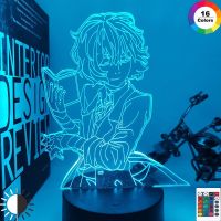 BUNGO STRAY DOGS DAZAI BOOK 3D Led Anime Lamp Nightlights Illusion Color Changing Table Lamp For Bedroom Decoration Ceiling Lights