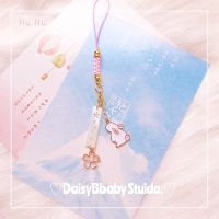 Cute Rabbit Smart Phone Strap Lanyards Keys Hang Rope Phone Charm Decor Airpods KeyChain Pendent Couple Gift