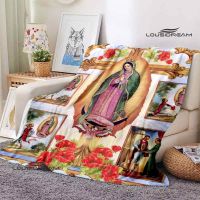 Virgin Mary and Jesus Print Blanket Flannel Soft Comfort Blanket Home Travel Blanket Kids Warm Blanket Religion