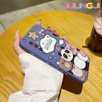 Jlingji เคสสำหรับ Vivo X30 Pro เคสโทรศัพท์ลายการ์ตูนยิ้มรูปสัตว์เป็นขอบซิลิโคนของเหลวแบบนิ่มดั้งเดิมเคสป้องกันกล้องเลนส์คลุมทั้งหมดเคสฝาครอบเคสนิ่มด้านหลัง