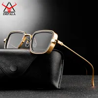 Fashion Men Retro Steampunk Sunglasses Anti Glare Metal Frame UV Protective Sun Glasses for Male Female Driving Fishing Black Spectacles