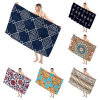 【CC】 towels for adults sauna beach towel Gym set Large hotel shower quick drying Mandala