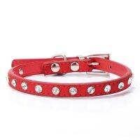 【On Sale】 ROYAL PETS mall กลิตเตอร์พลอยเทียมปรับได้ Ty ปลอกคอสุนัขควบคุมหนังกลับใส่สบายผลิตภัณฑ์สัตว์เลี้ยงคริสตัล