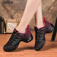 hot【DT】 Sneakers Shoes for ing Woven Mesh Jazz Dancing Ladies Outdoor